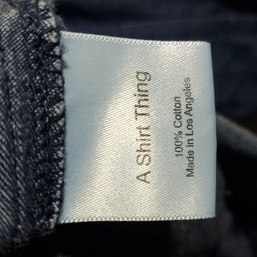 A Shirt Thing Denim Top With Ruffle - Picture 4 of 4